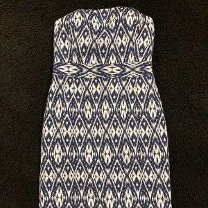 Banana Republic strapless cotton blend dress